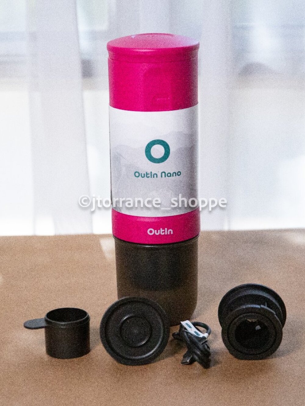 PINK ~ OUTIN Nano Portable Espresso Machine - Rechargeable Self-Heating